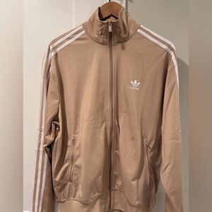 Adidas Men’s Beige 3-Stripes Track Jacket